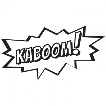 Kaboom Clip Art Black And White