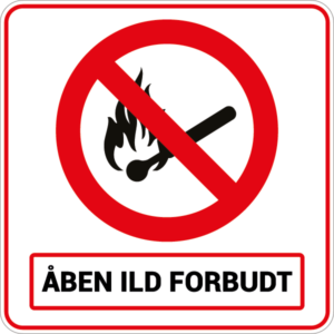 Åben ild forbudt 001-Sticker