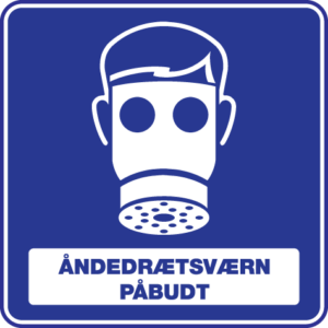 Åndedrætsværn Påbudt 001-Sticker