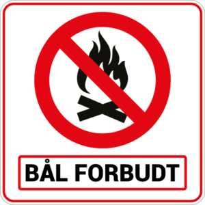 Bål forbudt 001-Sticker