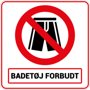 Badetøj forbudt 001-Sticker
