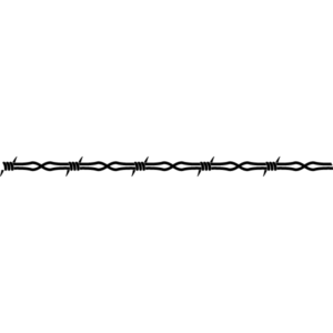 Barbwire/Ståltråd klistermærke til din bil, scooter eller ladcykel fra stickers.dk. Udskåret i gennemfarvet folie uden baggrund.
