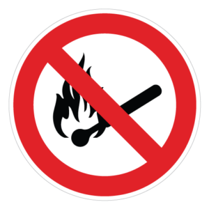 Brug af åben ild Forbudt - Sticker