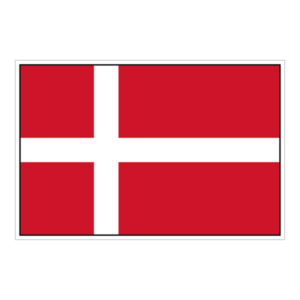 Dansk flag klistermærke
