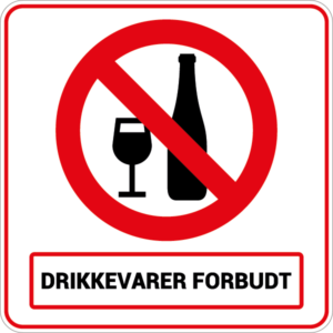 Drikkevarer forbudt 001-Sticker