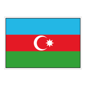 Aserbajdsjan flag klistermærke