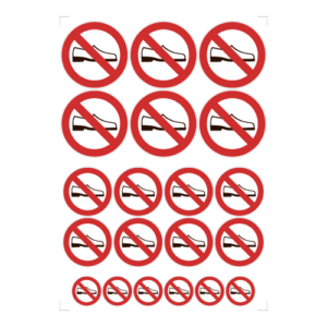 Fodtøj Forbudt A4 Stickers