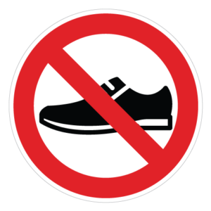 Fodtøj Forbudt - Sticker