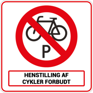 Henstilling af cykler forbudt-Sticker