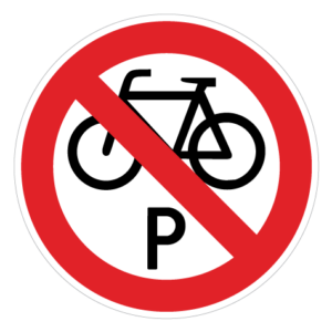 Henstilling af cykler forbudt - Sticker
