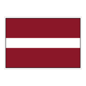 Letland flag klistermærke