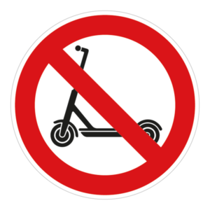 Løbehjul forbudt - Sticker