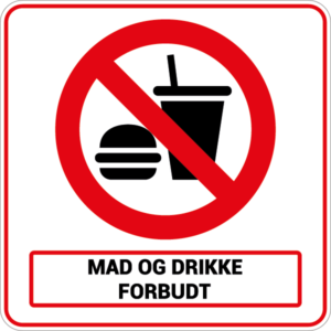 Mad og drikke forbudt 001-Sticker