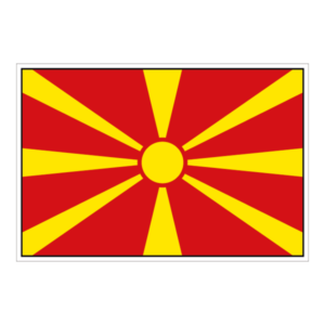 Makedonien flag klistermærke