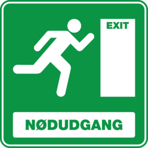 Nødudgang 001-Sticker