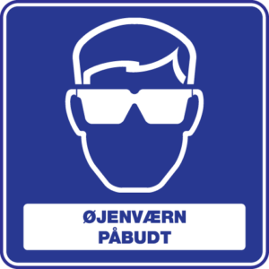 Øjenværn Påbudt 001-Sticker