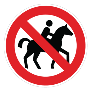Ridning Forbudt - Sticker