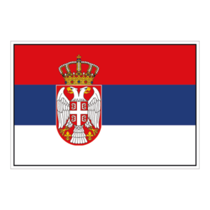 Serbien flag klistermærke