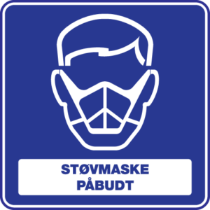 Støvmaske Påbudt 001-Sticker