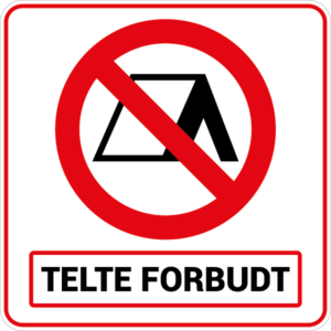Telte forbudt 001-Sticker