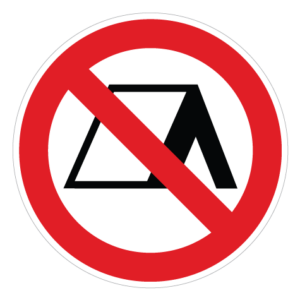 Telte Forbudt - Sticker
