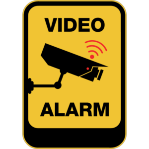 Video Alarm 001 - med egen tekst - Sticker