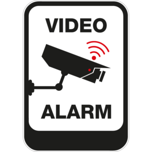 Video Alarm 002 - med egen tekst - Sticker