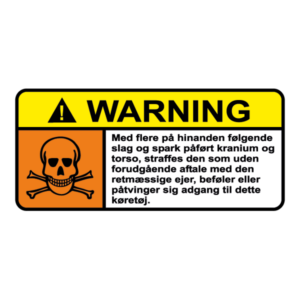 Warning 002 - Sticker