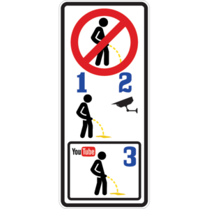 Vandladning forbudt - YouTube - Sticker