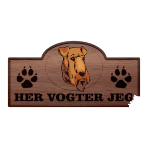 Her Vogter Jeg - Sticker - Airedale Terrie
