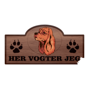 Her Vogter Jeg - Sticker - Amerikansk Cocker Spaniel