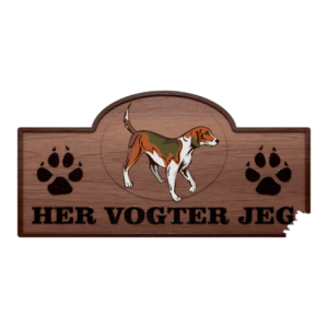 Her Vogter Jeg - Sticker - Amerikansk Foxhound