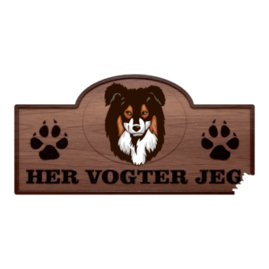 Her Vogter Jeg - Sticker - Australsk Miniature  Shepherd