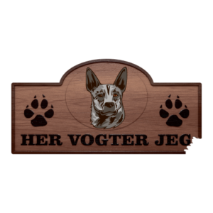 Her Vogter Jeg - Sticker - Australsk Stumpy Tail Cattledog