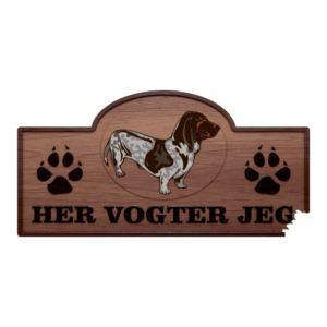 Her Vogter Jeg - Sticker - Basset Bleu de Gascogne