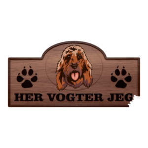 Her Vogter Jeg - Sticker - Basset Fauve de Bretagne
