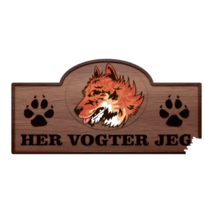 Her Vogter Jeg - Sticker - Belgisk hyrdehund (Laekenois)