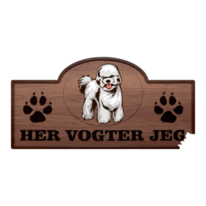 Her Vogter Jeg - Sticker - Bichon Frisé