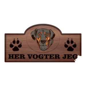 Her Vogter Jeg - Sticker - Catahoula Leopard Hund