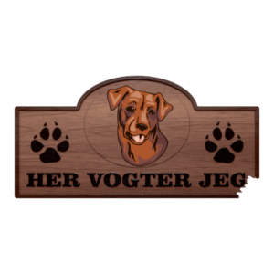 Her Vogter Jeg - Sticker - Chesapeake Bay Retriever