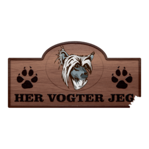 Her Vogter Jeg - Sticker - Chinese Crested