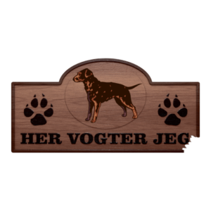 Her Vogter Jeg - Sticker - Curly Coated Retriever