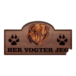 Her Vogter Jeg - Sticker - Dogue De Bordeaux
