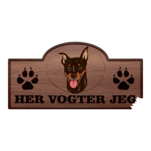 Her Vogter Jeg - Sticker - Dværgpinscher