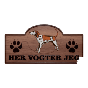 Her Vogter Jeg - Sticker - Engelsk  Coonhound