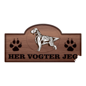 Her Vogter Jeg - Sticker - Engelsk Setter