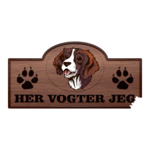 Her Vogter Jeg - Sticker - Engelsk Springer Spaniel