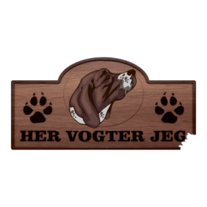 Her Vogter Jeg - Sticker - Gammel Dansk Hønsehund