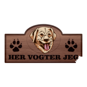 Her Vogter Jeg - Sticker - Golden Retriever