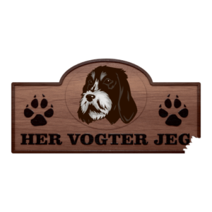 Her Vogter Jeg - Sticker - Griffon Bleu de Gascogne